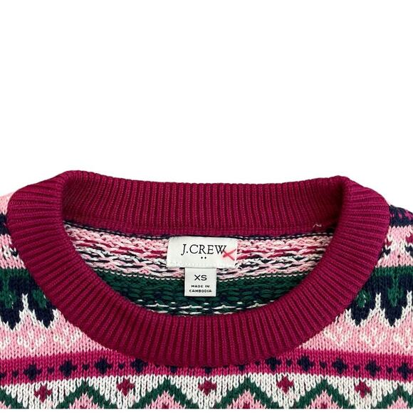J.Crew Fair Isle Crewneck Sweater Long Sleeve XS - Picture 7 of 13